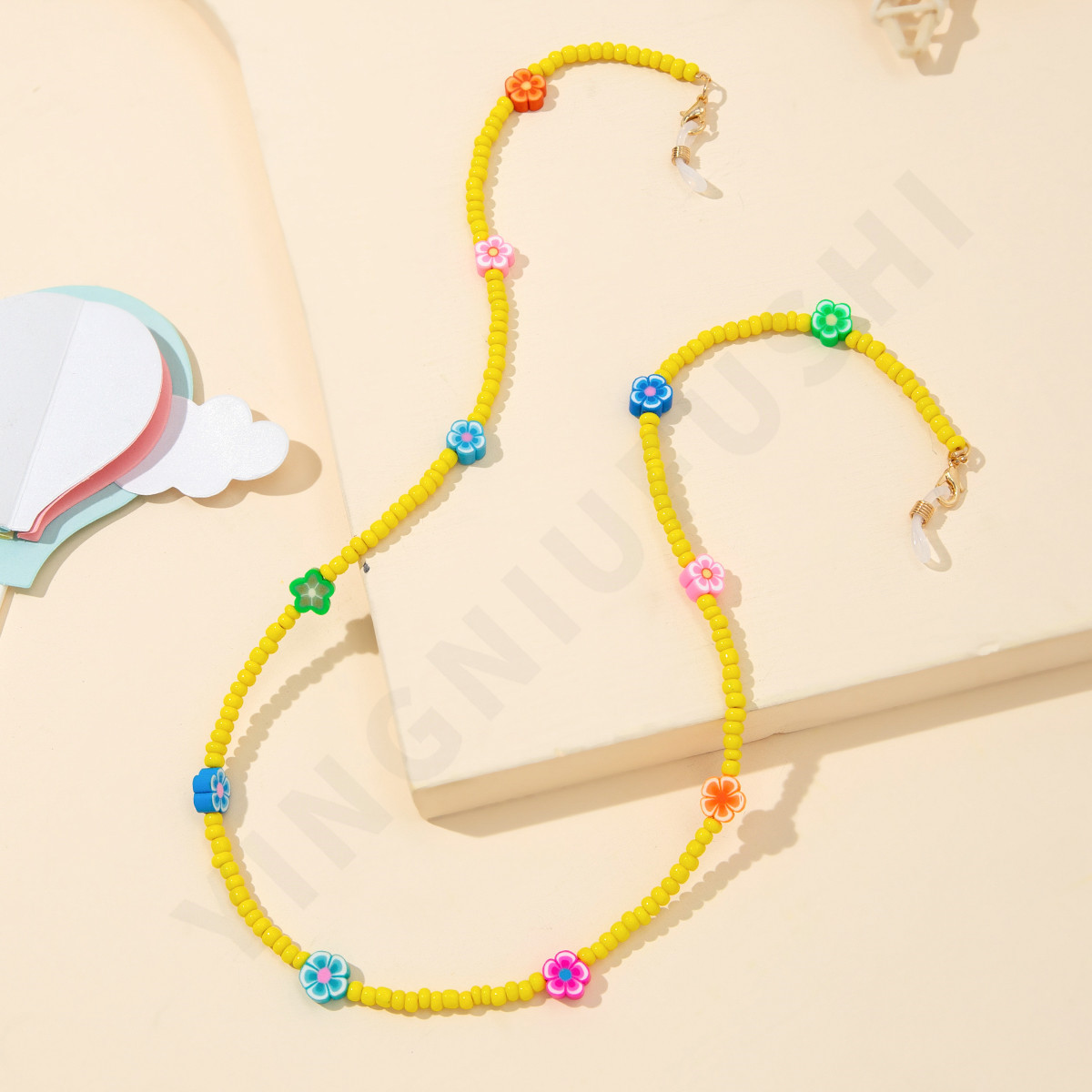 Trendy Crystal Flower Fruit An - Mask Chain Holder review and price
